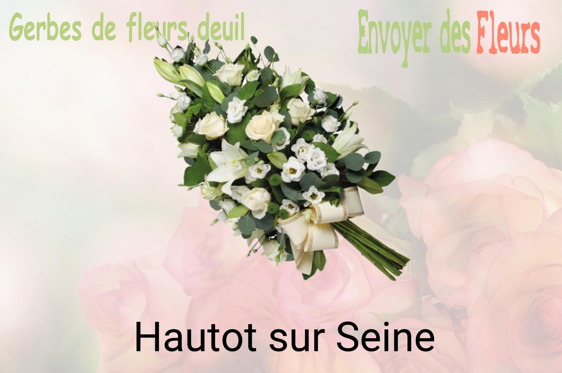 Gerbe de fleurs de deuil livrée à Hautot-sur-Seine
